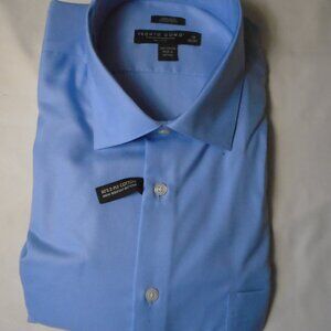 Men's PRONTO UOMO Blue Button Down Pocket Dress Shirt 18 32/33 NWT